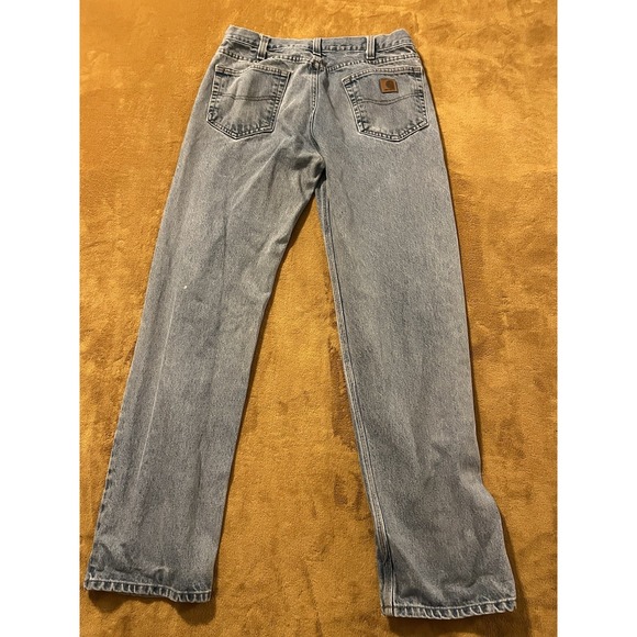 Carhartt Jeans - Blue Denim Work Wear Pants - Mens Durable Slacks - 34 x 34 - Picture 10 of 11